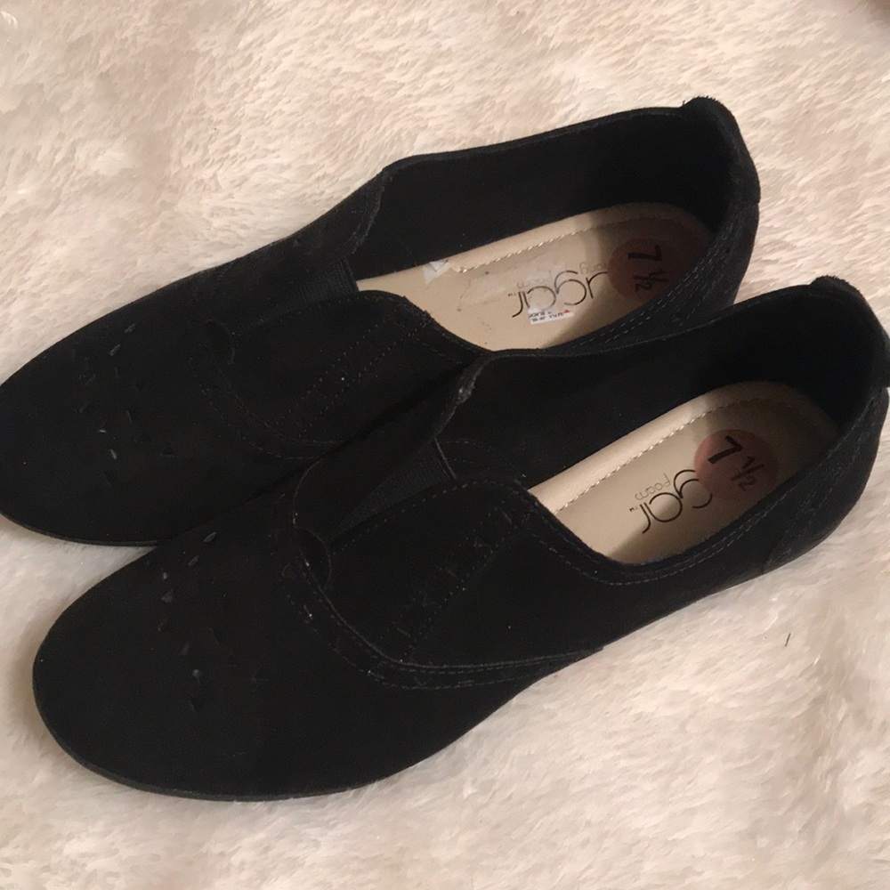 Black flats oxfords
